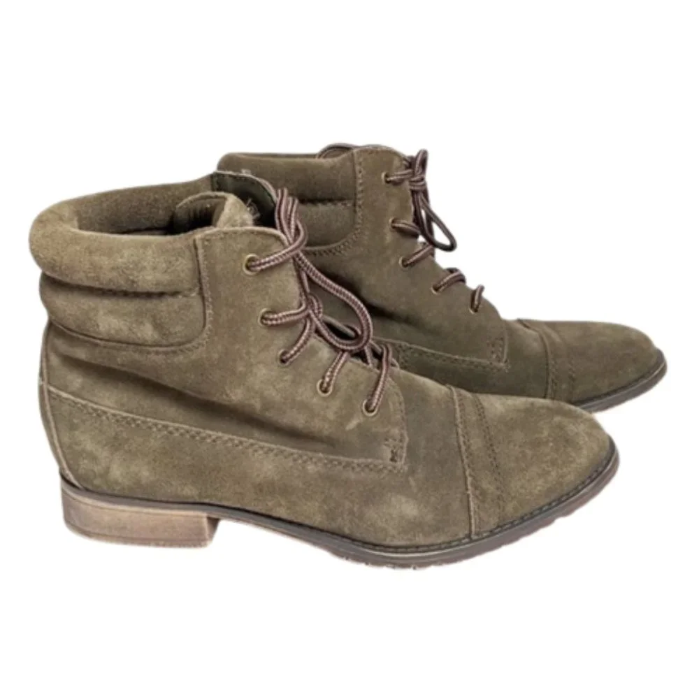 Steve Madden Maecie Suede Combat Boots - Picture 1 of 10